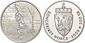 Norway 200 Kroner, 2009, Knot Hamsun, KM ... 