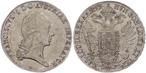 Old Austria coins until 1918 Thaler, 1822, ... 