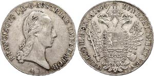 Österreich 1806 - 1918 1/2 Taler, 1824, ... 