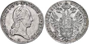 Old Austria coins until 1918 Thaler, 1824, ... 