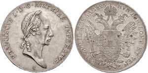 Old Austria coins until 1918 Thaler, 1826, ... 