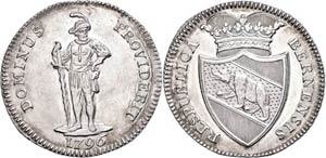 Schweiz 1/2 Taler, 1796, Bern, 14,65 g, HMZ ... 