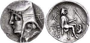 Ancient Greek coins Parthia, drachm (4, ... 