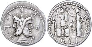 Münzen Römische Republik M. Fourius L.f. ... 