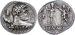 Coins Roman Republic P. Cornelius Lentulus ... 