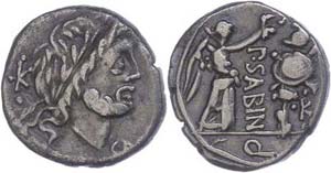 Coins Roman Republic P. Vettius Sabinus, ... 