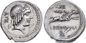 Coins Roman Republic L. Calpurnius Piso ... 