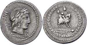 Münzen Römische Republik Mn. Fonteius ... 