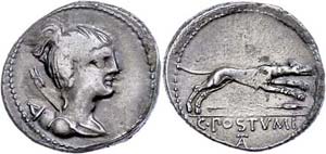 Coins Roman Republic C. Postumius Tatius, ... 
