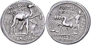 Coins Roman Republic M. Aemilius Scaurus, P. ... 