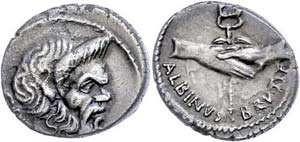 Coins Roman Republic D. Postumius Albinus, ... 
