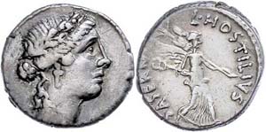 Münzen Römische Republik L. Hostilius ... 