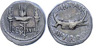 Coins Roman Republic M. Antonius, denarius ... 