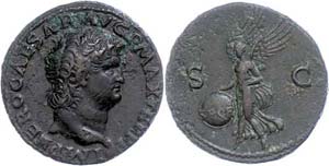 Coins Roman Imperial period Nero, 54-68, As ... 