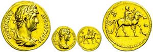 Coins Roman Imperial period Hadrian, ... 