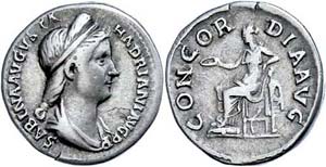 Coins Roman Imperial period Vabia Sabina, ... 