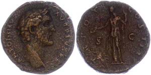 Münzen Römische Kaiserzeit 138-161, AE-As, ... 