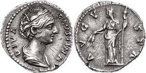 Coins Roman Imperial period Faustina I., ... 