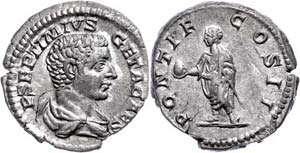 Coins Roman Imperial period Geta, 208 / 209, ... 