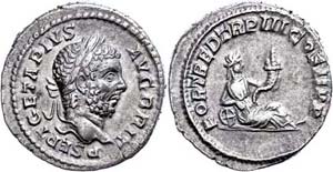 Coins Roman Imperial period Geta, 211, ... 