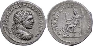 Coins Roman Imperial period Caracalla, 214 / ... 