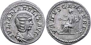 Coins Roman Imperial period Julia Domna, ... 