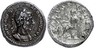 Münzen Römische Kaiserzeit Macrinus, 217, ... 