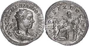 Coins Roman Imperial period Elagabalus, 218, ... 