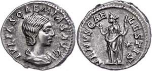 Coins Roman Imperial period Julia Soaemias, ... 