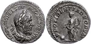 Coins Roman Imperial period Macrinus, 218, ... 