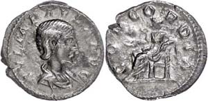 Coins Roman Imperial period Julia paula, ... 