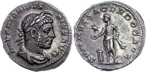Coins Roman Imperial period Elagabalus, 221, ... 