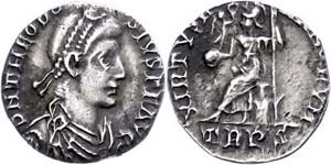 Münzen Römische Kaiserzeit Theodosius I., ... 