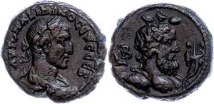 Coins from the Roman provinces Gypten, ... 