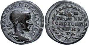 Coins from the Roman provinces Cappadocia, ... 
