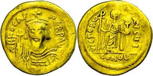 Coins Byzantium Phocas, 602 / 5-610, solidus ... 