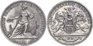Hanover Silver medal in Talergröße, 1872, ... 