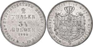 Hessen-Kassel Doppeltaler, 1840, Wilhelm ... 