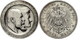 Württemberg 3 Mark, 1911, Wilhelm II., ... 