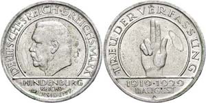 Münzen Weimar 5 Reichsmark, 1929 A, ... 