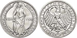 Coins Weimar Republic 3 Reichmark, 1928, ... 