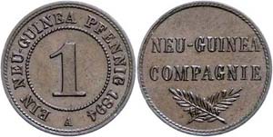 Coins German Colonies New guinea, 1 penny, ... 