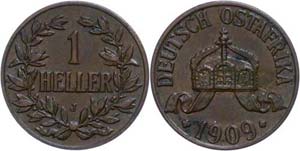 Münzen der deutschen Kolonien DOA, 1 ... 
