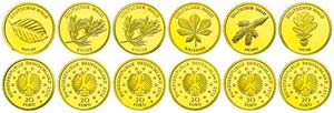 Münzen Bund ab 1946 20 Euro, 2010/15, Gold, ... 