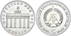 GDR 5 Mark, 1983, Berlin - capital of the ... 