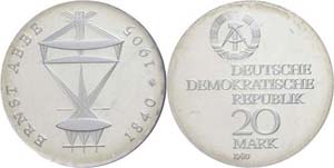 Münzen DDR 20 Mark, 1980, Abbe, in ... 