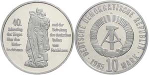 Münzen DDR 10 Mark, 1985, Sieg über den ... 