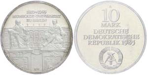 Münzen DDR 10 Mark, 1985, Humboldt ... 