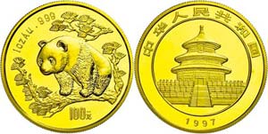 China Volksrepublik 100 Yuan, Gold, 1997, ... 