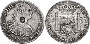 Great Britain 8 Real, 1794, Lima, IJ, with ... 